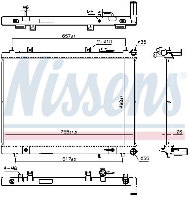Nissens 606308 Радіатор охолодження двигуна