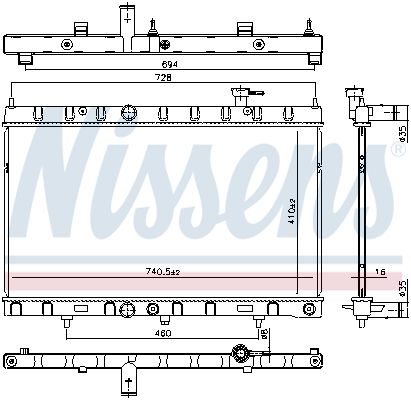 Nissens 606312 Радіатор охолодження двигуна