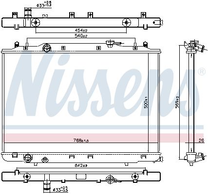 Nissens 606314 Радіатор охолодження двигуна