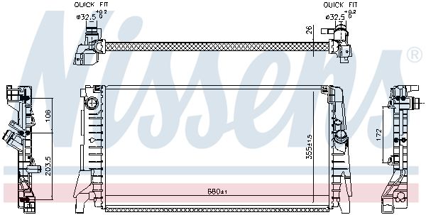 Nissens 606340 Радіатор охолодження двигуна