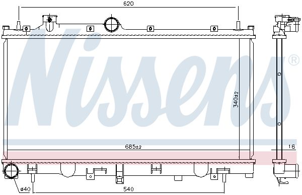 Nissens 606532 Радіатор, система охолодження двигуна