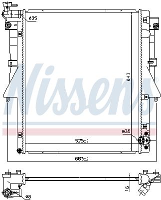 Nissens 606549 Радіатор, система охолодження двигуна