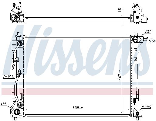 Nissens 606604 Радіатор охолодження двигуна