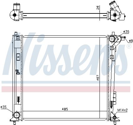 Nissens 606605 Радіатор, система охолодження двигуна