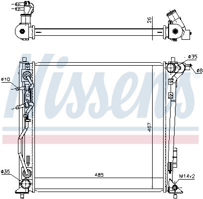 Nissens 606606 Радіатор охолодження двигуна