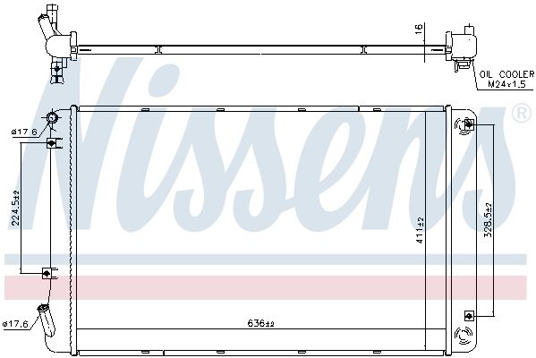 Nissens 606608 Радіатор, система охолодження двигуна