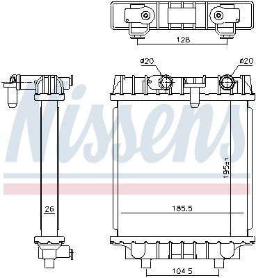 Nissens 606644 Радіатор охолодження двигуна