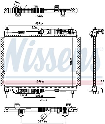 Nissens 606662 Радіатор, система охолодження двигуна