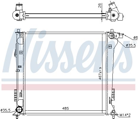 Nissens 606671 Радіатор, система охолодження двигуна