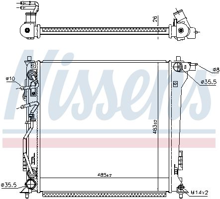 Nissens 606673 Радіатор, система охолодження двигуна