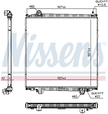 Nissens 606691 Радіатор, система охолодження двигуна