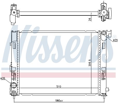 Nissens 606725 Радіатор охолодження двигуна