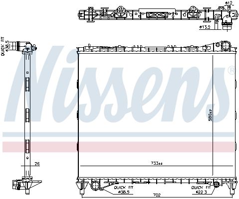 Nissens 606799 Радіатор охолодження двигуна