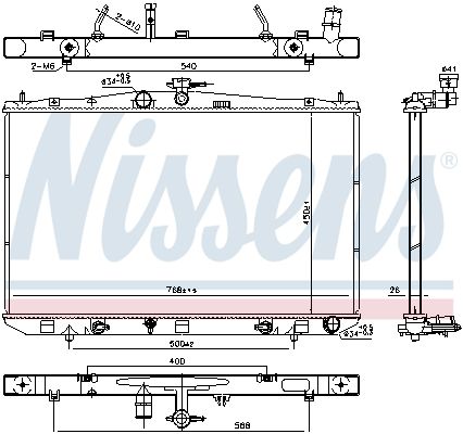Nissens 606822 Радіатор, система охолодження двигуна