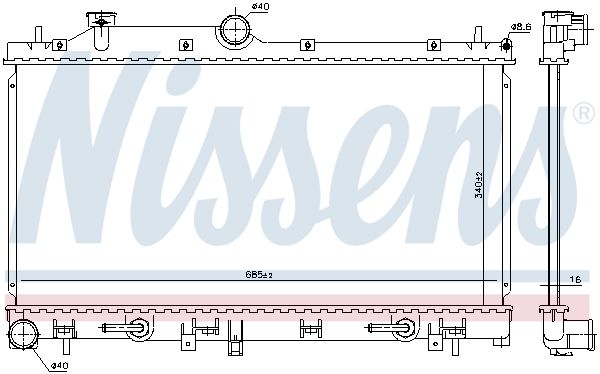 Nissens 606842 Радіатор, система охолодження двигуна