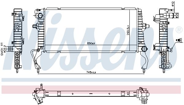 Nissens 607023 Радіатор, система охолодження двигуна