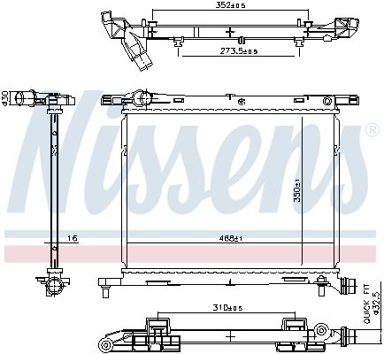 Nissens 607029 Радіатор, система охолодження двигуна