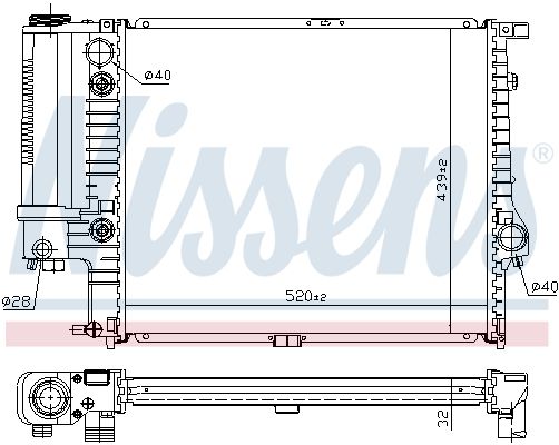 Nissens 60709A Радіатор охолодження двигуна First Fit