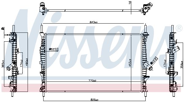 Nissens 607191 Радіатор охолодження двигуна