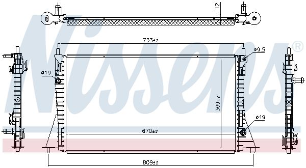 Nissens 607224 Радіатор, система охолодження двигуна
