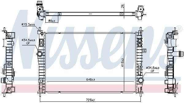 Nissens 607228 Радіатор охолодження двигуна