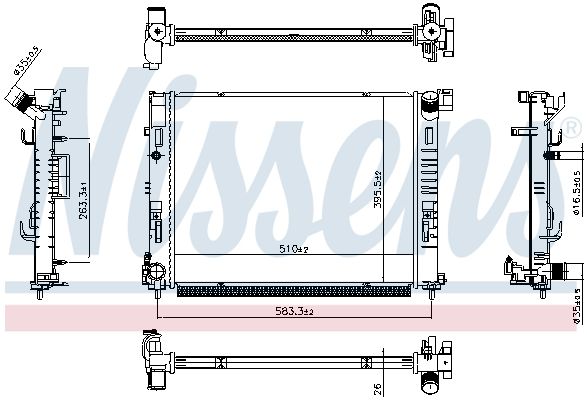 Nissens 607257 Радіатор охолодження двигуна