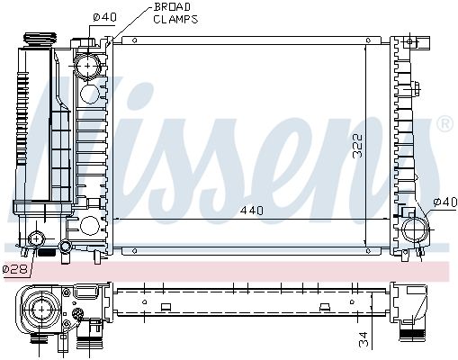 Nissens 60735A Радіатор, система охолодження двигуна