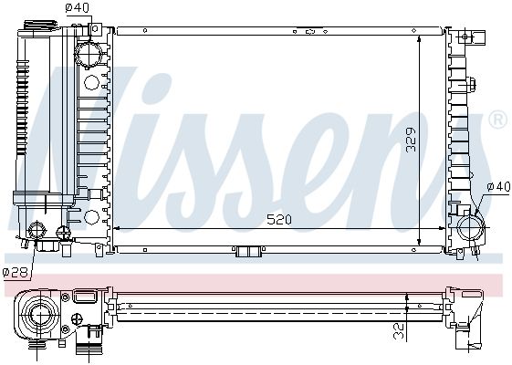Nissens 60736A Радіатор охолодження двигуна First Fit