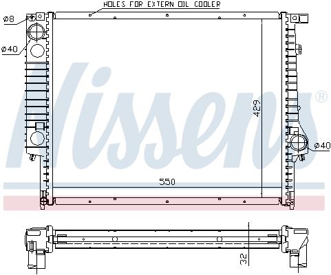 Nissens 60759A Радіатор охолодження двигуна