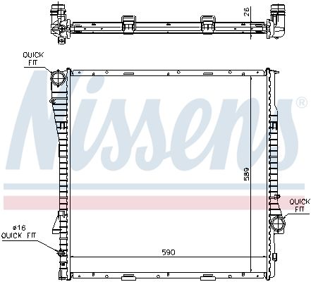 Nissens 60788A Радіатор, система охолодження двигуна