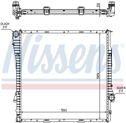 Nissens 60789A Радіатор охолодження двигуна First Fit