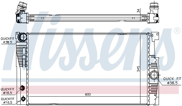Nissens 60836 Радіатор, система охолодження двигуна
