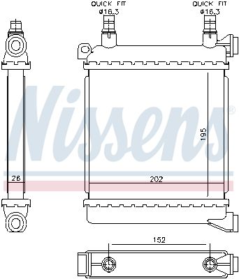 Nissens 60862 Радіатор охолодження двигуна