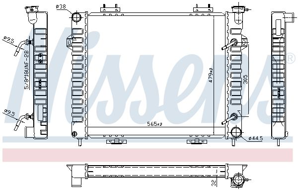 Nissens 609901 Радіатор, система охолодження двигуна