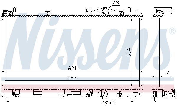 Nissens 609941 Радіатор, система охолодження двигуна