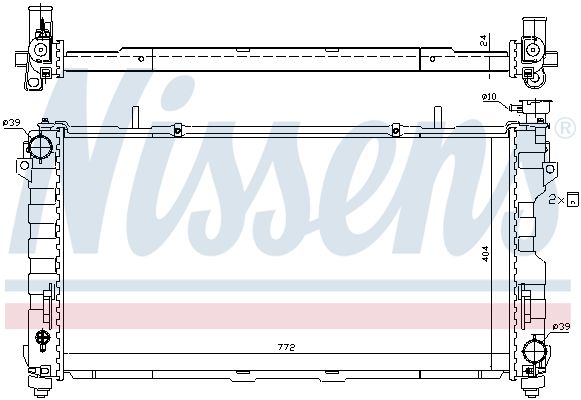 Nissens 61005 Радіатор, система охолодження двигуна