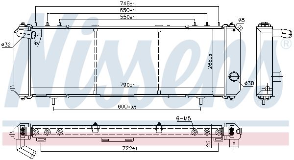 Nissens 61008 Радіатор, система охолодження двигуна