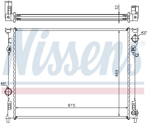Nissens 61014A Радіатор охолодження двигуна First Fit
