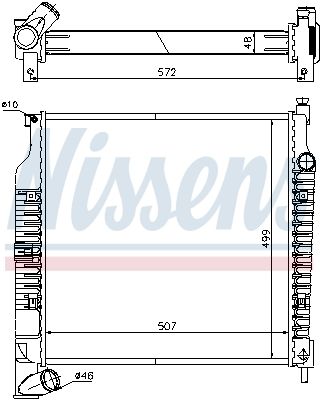 Nissens 61021A Радіатор, система охолодження двигуна