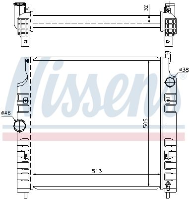 Nissens 61026 Радіатор, система охолодження двигуна