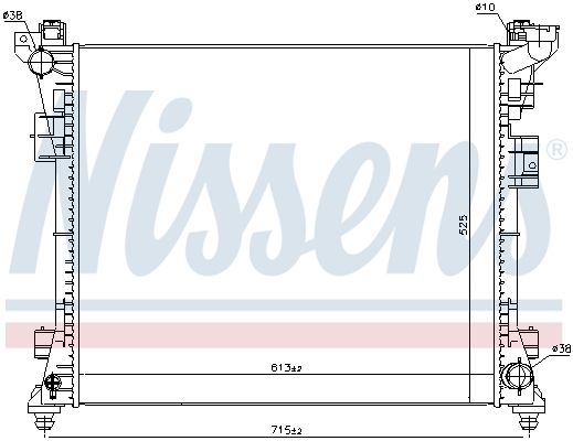 Nissens 61034 Радіатор, система охолодження двигуна