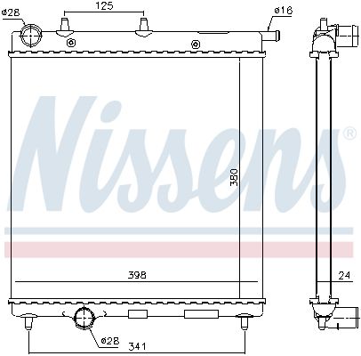 Nissens 61278 Радіатор, система охолодження двигуна