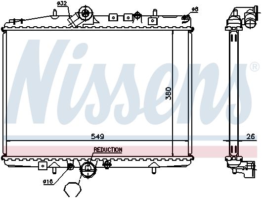 Nissens 61295A Радіатор охолодження двигуна First Fit
