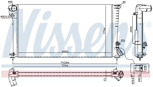 Nissens 61315 Радіатор, система охолодження двигуна