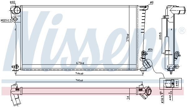 Nissens 61326A Радіатор, система охолодження двигуна