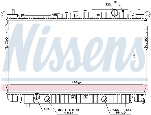 Nissens 61629 Радіатор, система охолодження двигуна