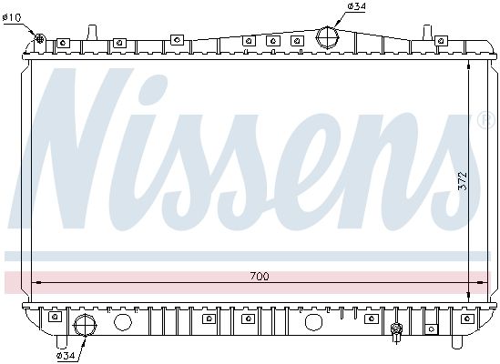 Nissens 61633 Радіатор охолодження двигуна