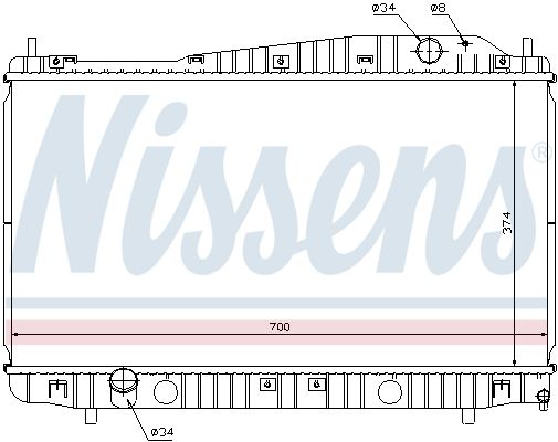 Nissens 61638 Радіатор охолодження двигуна