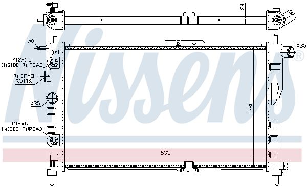Nissens 616521 Радіатор, система охолодження двигуна
