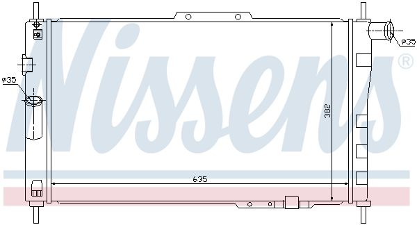 Nissens 61656 Радіатор, система охолодження двигуна